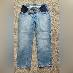 DL1961 Raw Hem Straight-Leg Maternity Jeans New